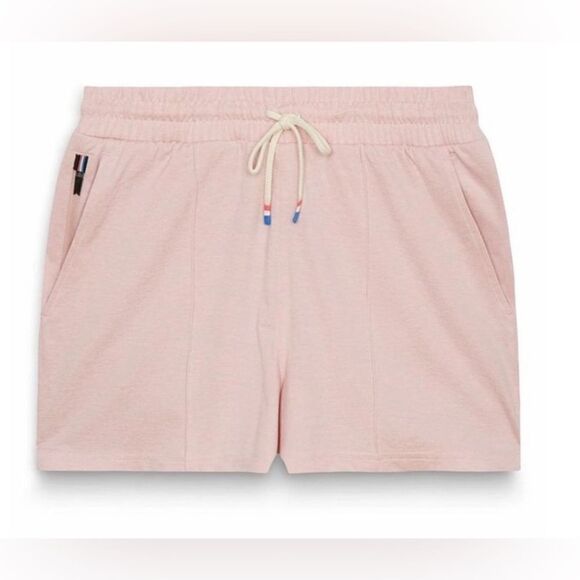 NWT FourLaps Women’s Stratus Shorts Knit Drawstring Heather Pink Athletic- Large - Picture 4 of 7